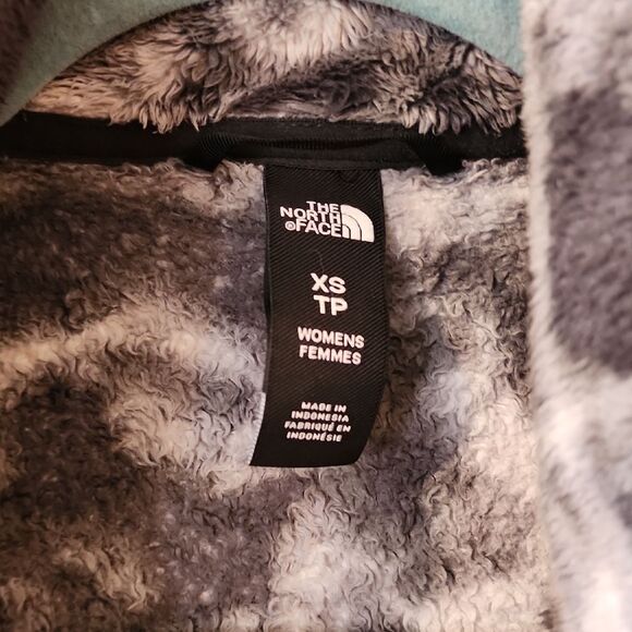 The North Face Black and Gray Patterned Fleece XS Camo Grey - Picture 2 of 6